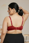 Zivame True Curv Double Layered Non Wired Full Coverage Minimiser Bra - Sundried Tomato — thumbnail 2